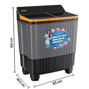Intex 8 Kg Semi Automatic Top Load Washing Machine (SA80BLFG)