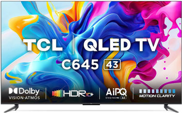 TCL 43C645 43 inch UHD Smart QLED TV