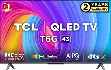 TCL 43T6G 43 inch UHD Smart QLED TV