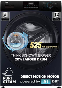 Haier 8 Kg Fully Automatic Front Load Washing Machine (EFL80-IM12IBIEBK)