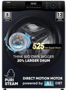 Haier 8 Kg Fully Automatic Front Load Washing Machine (EFL80-IM12IBIEBK)