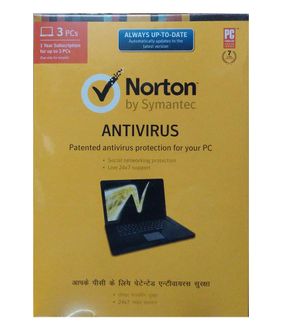 Norton Latest Anti Virus 3 PC 1 Year