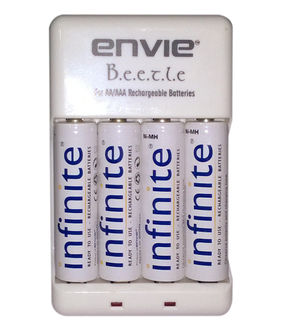 Envie Beetle Charger(With 4AA 2100mAh Infinite Batteries)