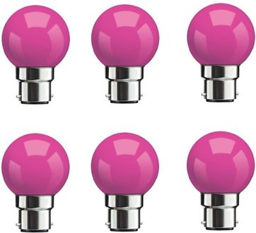 Syska 0.5W Pink LED Bulbs (Pack Of 6)
