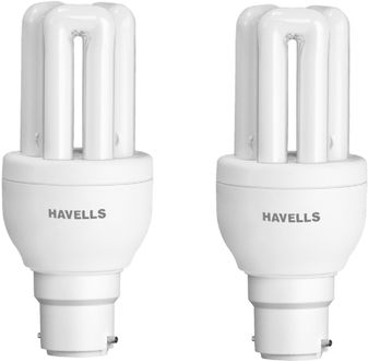 Havells 8 Watt CFL Bulb (Warm White.Pack of 2)
