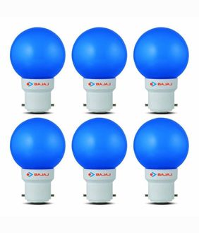 Bajaj 0.5 W B830025 LED Bulb Blue (pack of 6) Price in India