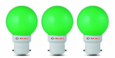 Bajaj Ping Pong B22 0.5W LED Bulb (Green, Pack of 3) Price in India