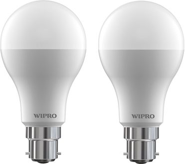 Wipro 12 W LED N12001 cool daylight B22 Bulb White (pack of 2)