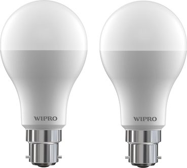 Wipro 14 W LED 6500K Cool Day Light Bulb B22 White (pack of 2)