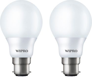Wipro 7 W Garnet LED 6500K Cool DayLight Bulb B22 White (pack of 2)