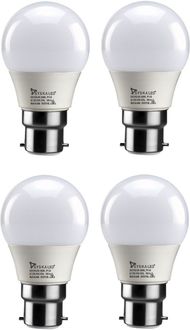Syska 3 W B22 LED Bulb (Warm White, Plastic, Pack of 4) Price in India