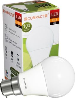 Compact 10W B22 LED Bulb (Cool White)