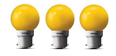 Wipro 0.5W LED Bulb (Yellow, pack of 3)