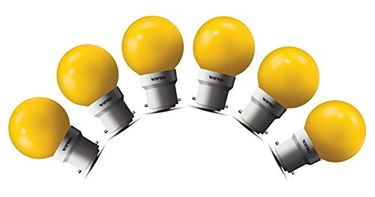 Wipro 0.5W LED Bulb (Yellow , pack of 6)