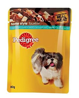 Pedigree Adult Chicken and Liver Chunks In Gravy Dog Treat 80 gm