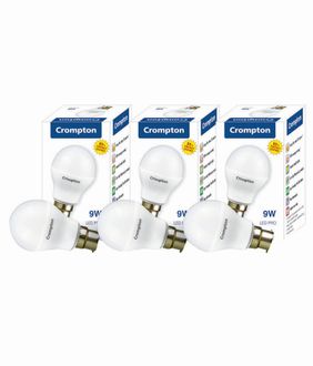 Crompton Greaves 9W LED Cool Day Light Bulb (Pack Of 3)