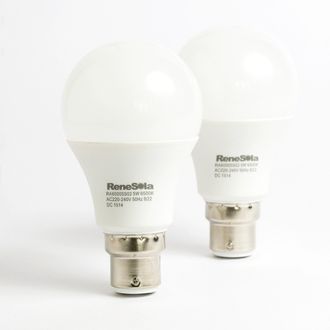 ReneSola 5W B22 LED Bulb (White, Set of 2)