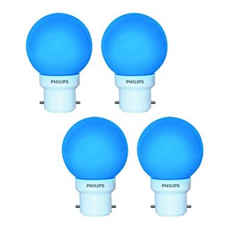 Philips 0.5W Decomini B22 LED Bulb (Blue, Pack of 4)