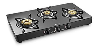 Sunflame Crystal 3 Burner Auto Ignition Gas Cooktop