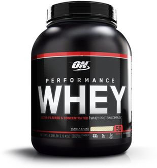 Optimum Nutrition Performance Whey Diet Supplements  (4.19 lbs, Vanilla Shake)