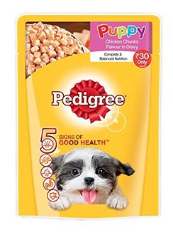 Pedigree Pouch Puppy Chicken Dog Food (80 gm)