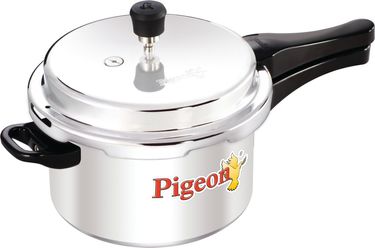 Pigeon 12008 Favourite Aluminium 5 L Pressure Cooker (Induction Bottom,Outer Lid)