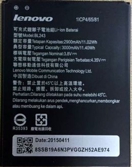 Lenovo BL243 2900mAh Battery (For A7000) Price in India