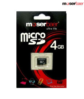 MoserBaer 4GB MicroSD Class 4 Memory Card