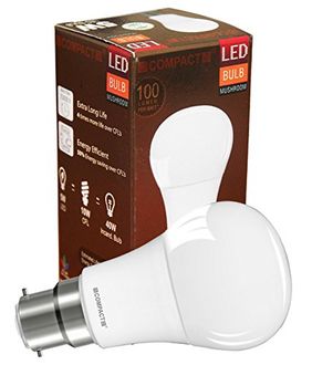 Compact 5W Mushroom B22 LED Bulb (Warm White)