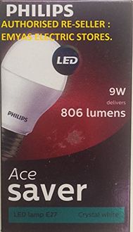 Philips Ace Saver 9W 806L E27 LED Bulb (Cool Day Light, Pack of 6)