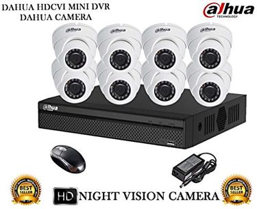 Dahua DH-HCVR4108HS-S2 8CH Dvr,  8(DH-HAC-HDW1000RP) Dome Camera (With Mouse)