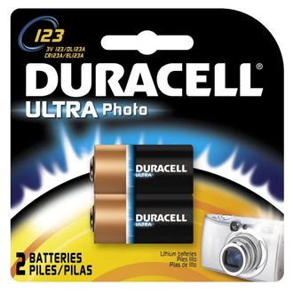 Duracell Ultra 123 3-Volt Camera Batteries (2 Pcs)