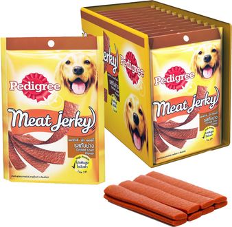 Pedigree Meat Jerky Grilled Liver Dog Food (80 gm, Pack of 12)