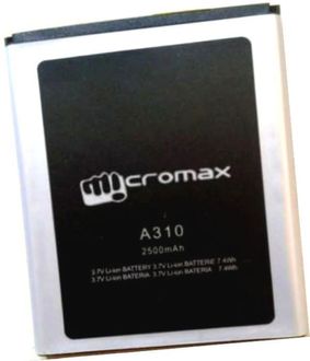 Micromax A310 2500mAh Battery Price in India