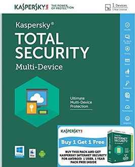 Kaspersky Total Security Multi Device 1User, 1Year & Internet Security for Android Combo Price in India