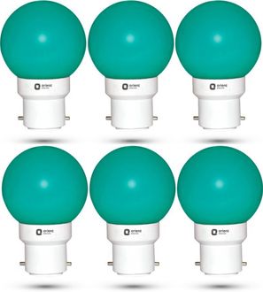 Orient Electric 0.5W B22 LED Bulb (Green, Pack Of 6)