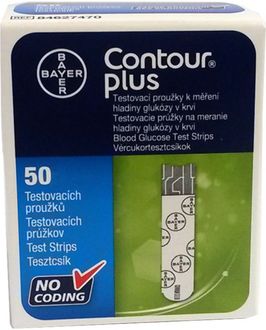 Bayer Contour Plus Glucometer Strips Only (50 Strips)