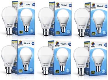 Wipro Tejas 9W B22 LED Bulb (Cool Day Light, Pack Of 6)