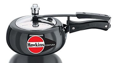 Hawkins Contura Black CB20 Aluminium 2 L Pressure Cooker (Inner Lid)