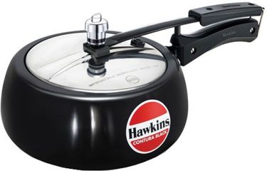Hawkins Contura Black CB35 Aluminium 3.5 L Pressure Cooker (Inner Lid) 