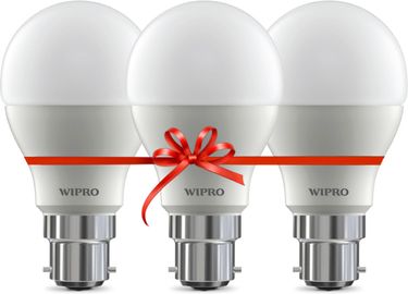 Wipro 10W B22 6500K Led Bulb (Cool Day Light, Pack of 3)