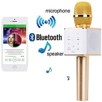 JT Q7 Karaoke Microphone And Bluetooth Speaker