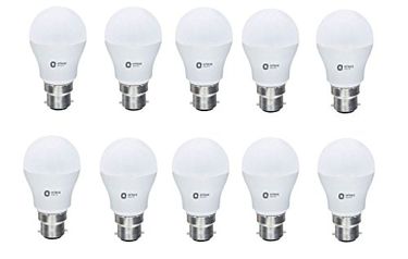 Orient Electric 9W B22 Round LED Bulb (Pack of 10, White)
