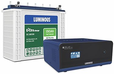 Luminous Zelio1100 Inverter (With EC 18036 150Ah Battery) Price in India