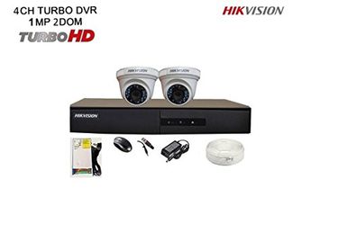 Hikvision DS-7204HGHI-F1 1 4CH Dvr,  2(DS-2CE56COT-IRP) Dome Cameras (With Accessories)