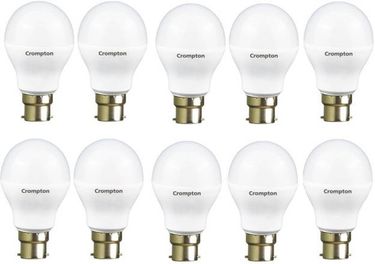 Crompton 9W Standard B22 800L LED Bulb (White, Pack of 10)