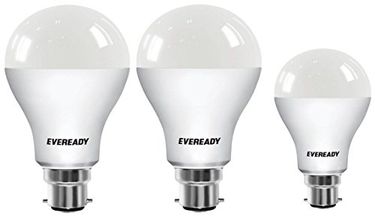 Eveready 14W B22 100L LED BULB (White,Pack of 2) with 9w 6500k White LED Bulb