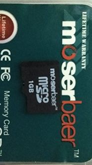 MoserBaer 1GB MicroSDHC Class 4 Memory Card Price in India