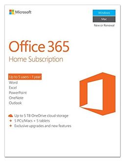 Microsoft Office 365 Home Subscription 5 PC (Key)