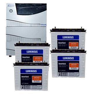 Luminous Cruze 3.5KVA Sine Wave Inverter With ILTT-24060 Batteries (Pack of 4)
